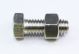 BOLT & NUT STAINLESS STEEL 3/8 X 1